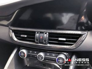 Alfa Romeo Giulia Interior Air Vent Trim - Carbon Fiber - RHD - Pre '20 models